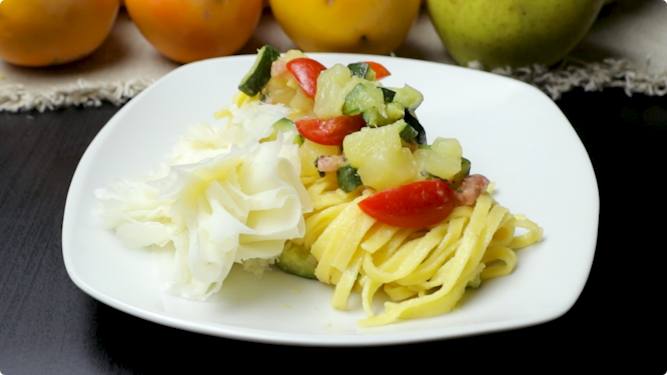 Tagliolini con verdure e Raspadura Bella Lodi