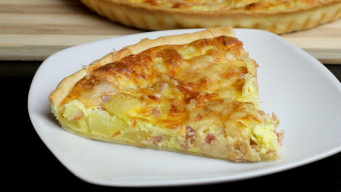Quiche con prosciutto crudo, patate e Raspadura lodigiana Bella Lodi - ricetta