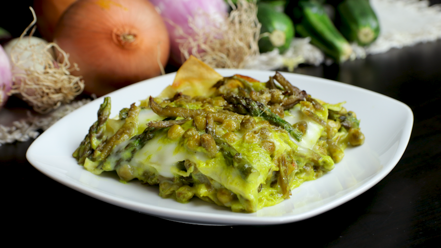 Lasagnetta primaverile con Raspadura lodigiana