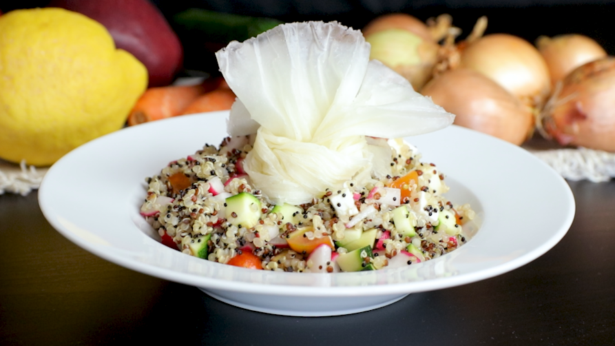 Insalata di quinoa con Raspadura Lodigiana Bella Lodi