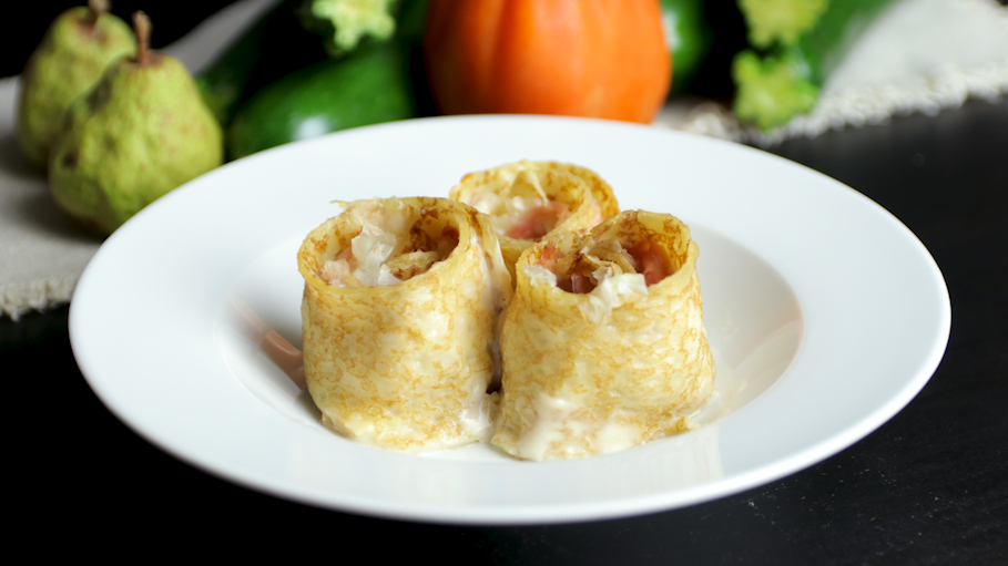 Rose di crepes con Raspadura lodigiana Bella Lodi