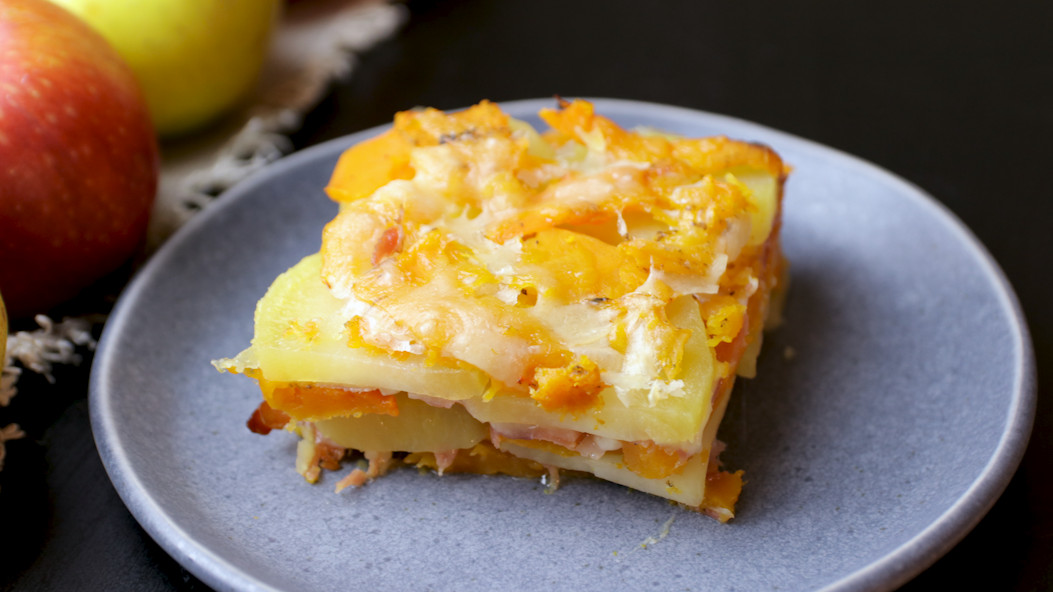 Sformato di zucca, patate e Raspadura lodigiana Bella Lodi