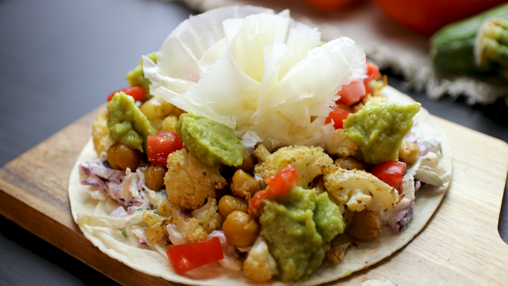 Taco lodigiano con verdure e Raspadura lodigiana Bella Lodi