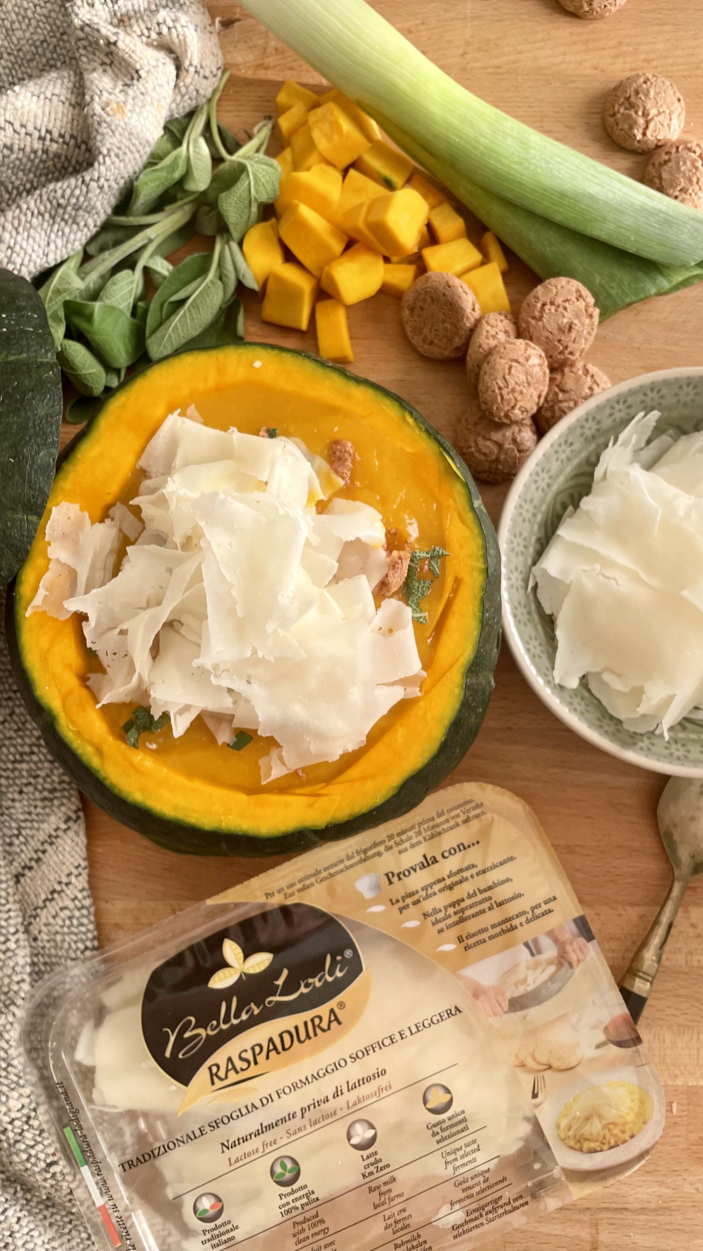 Vellutata di zucca con Raspadura Bella Lodi