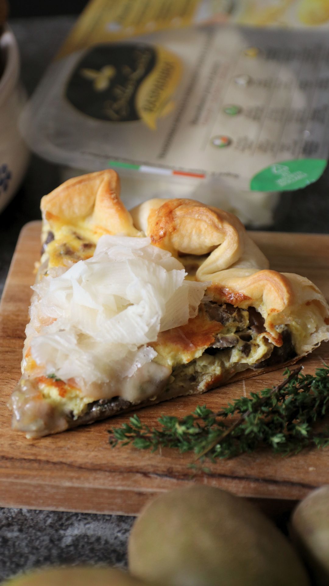 Torta salata con funghi e Raspadura Bella Lodi