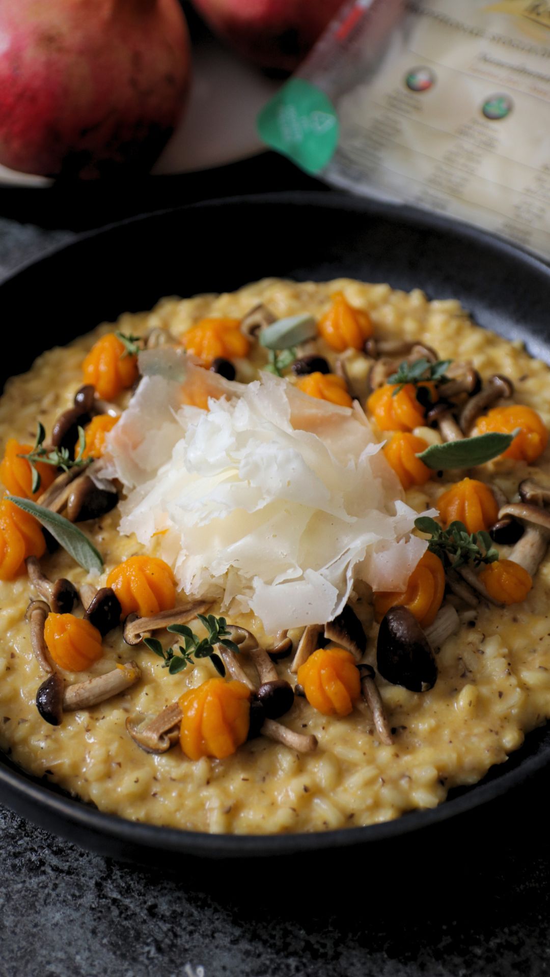 Risotto con zucca, chiodini e Raspadura Bella Lodi