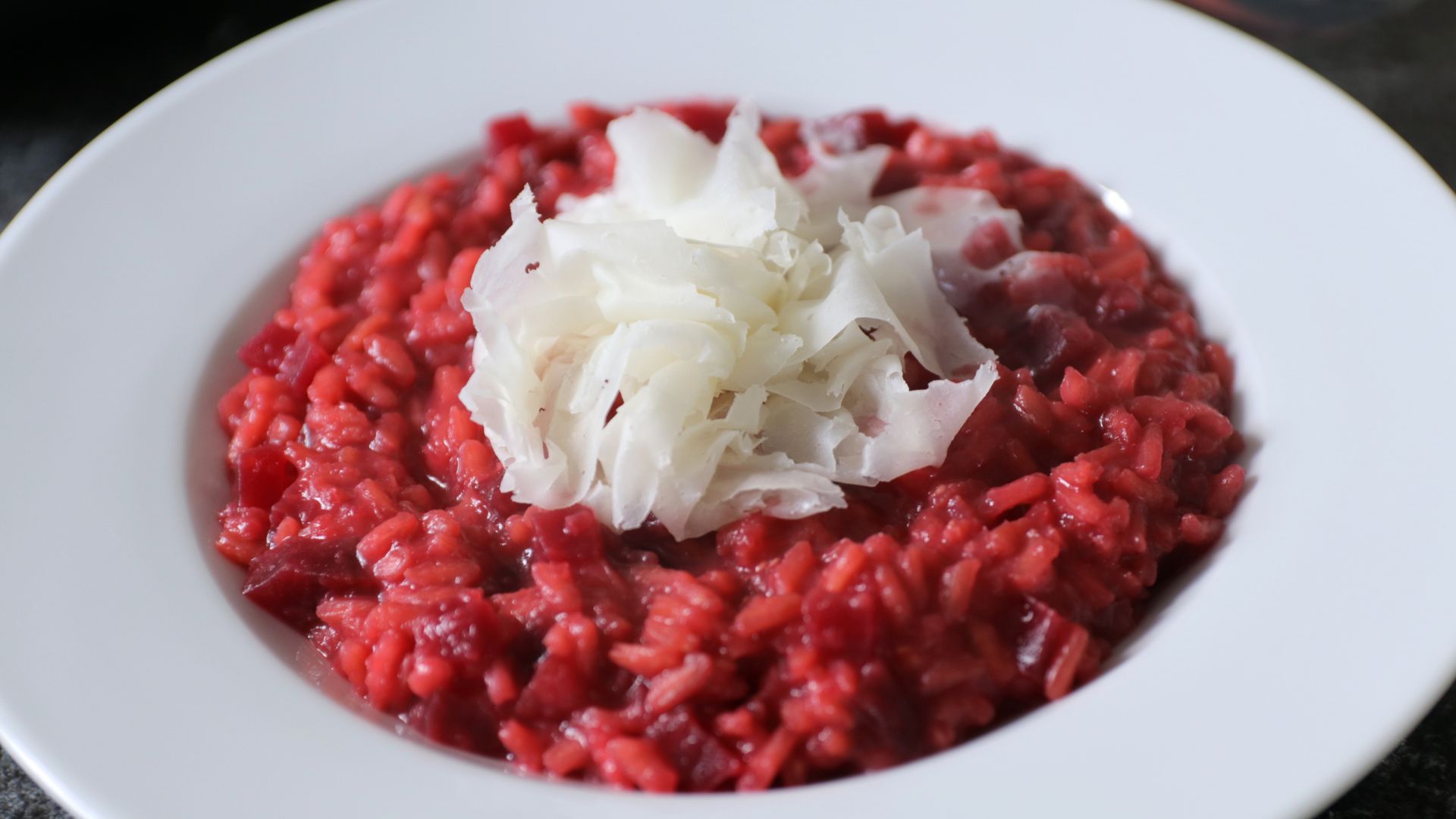 Risotto alla barbabietola con Raspadura Bella Lodi