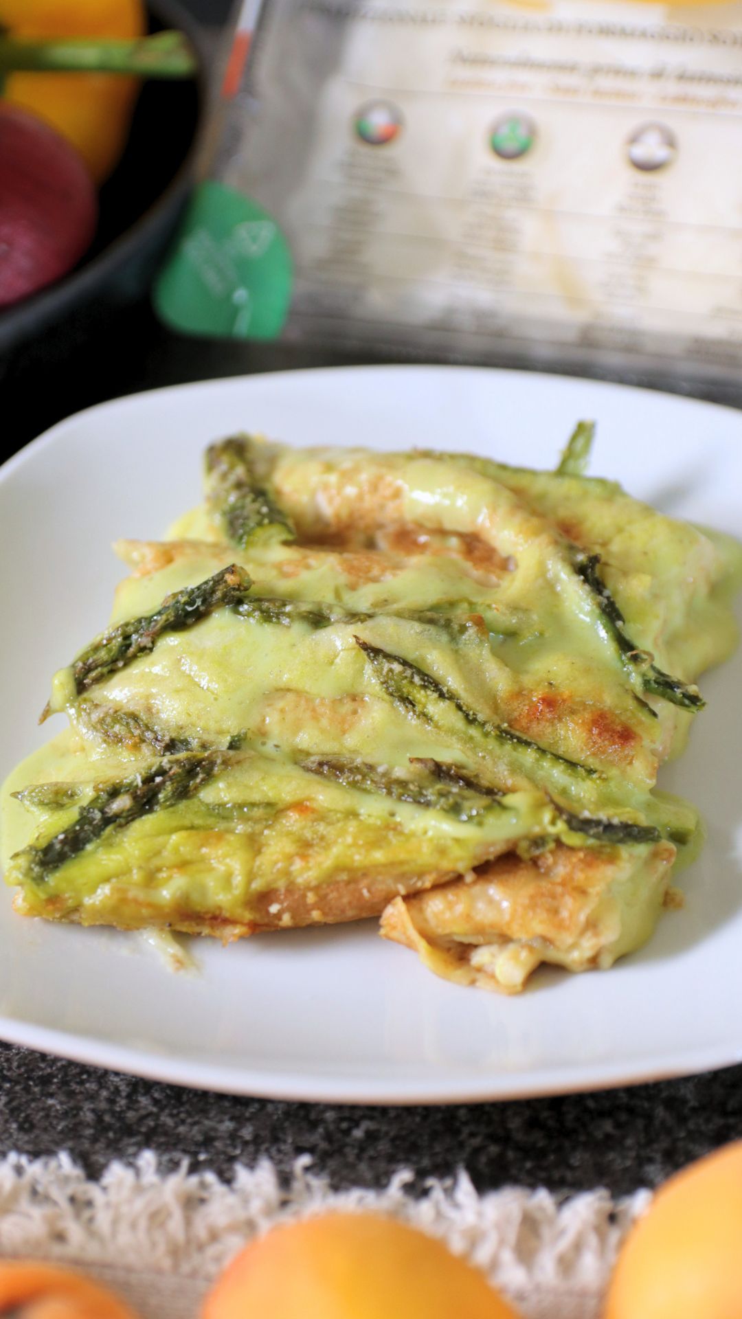 Crespelle agli asparagi con Raspadura Bella Lodi